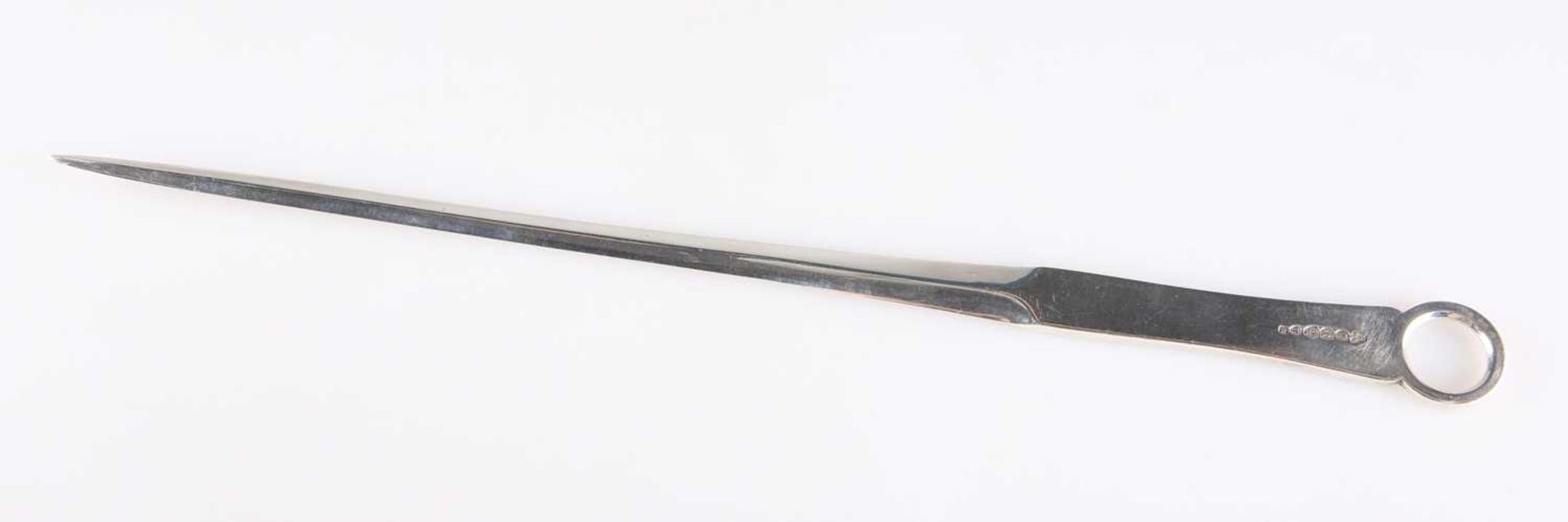 A VICTORIAN SILVER MEAT SKEWER - Image 2 of 3