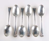 A SET OF SIX GEORGE V SILVER DESSERT SPOONS