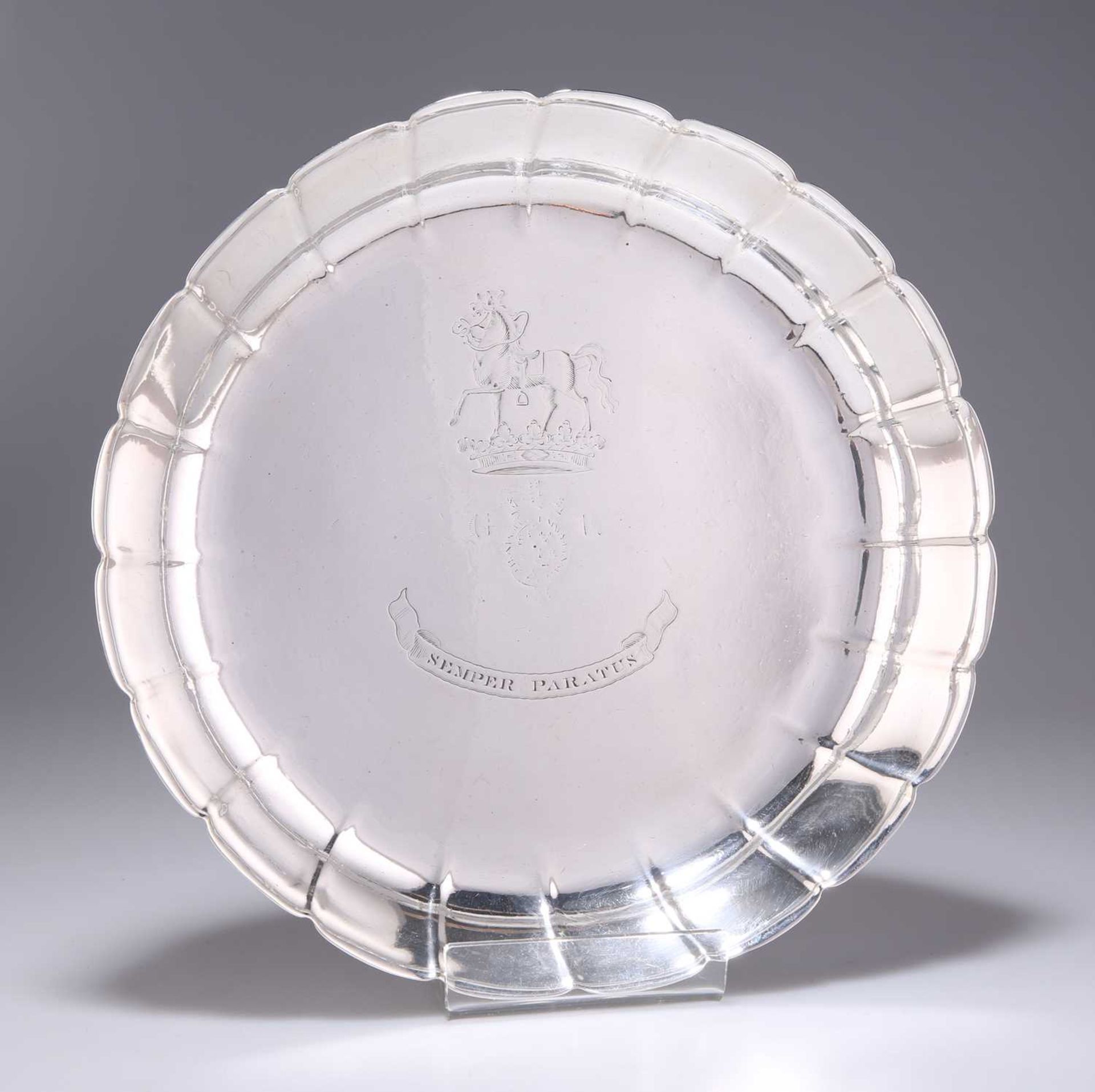 A RARE GEORGE III SILVER STRAWBERRY DISH