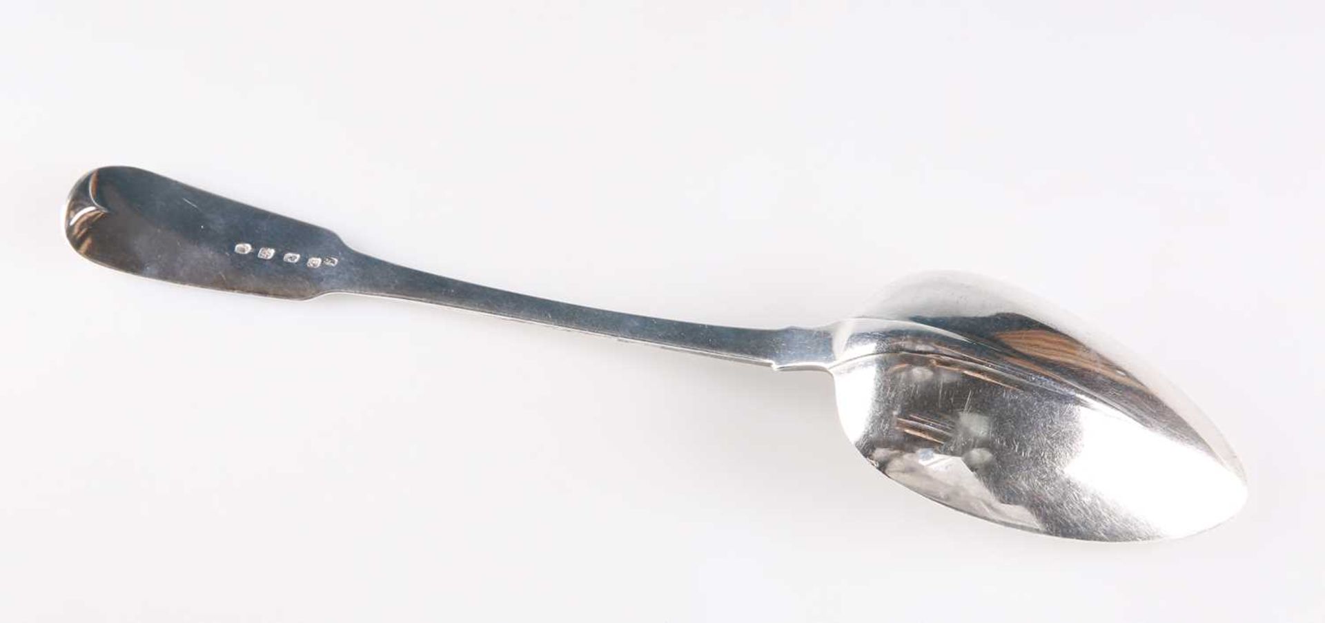 A GEORGE IV IRISH SILVER BASTING SPOON - Image 2 of 3