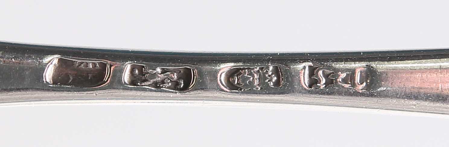 SIX GEORGE III OLD ENGLISH PATTERN SILVER TABLE FORKS - Image 2 of 2
