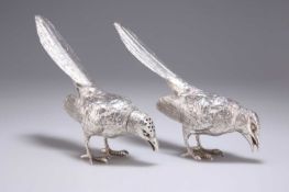 AN IMPRESSIVE AND LARGE PAIR OF ELIZABETH II SILVER NOVELTY PEPPERETTES