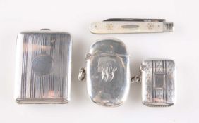 A MIXED GROUP OF SILVER, VICTORIAN AND LATER