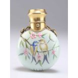 A VICTORIAN PORCELAIN SCENT FLASK