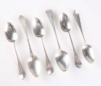 SIX SMALL SPOONS, GEORGIAN AND LATER
