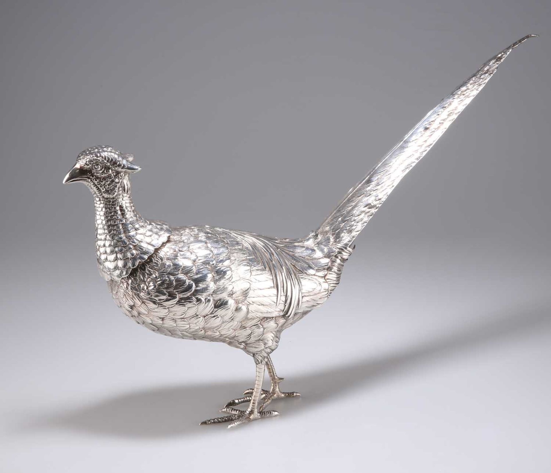 AN EARLY 20TH CENTURY GERMAN SILVER PHEASANT TABLE ORNAMENT - Image 2 of 3