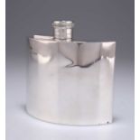 A GEORGE V SILVER SPIRIT FLASK