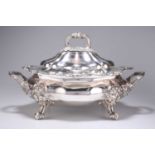 AN OLD SHEFFIELD PLATE SOUP TUREEN, MID-19TH CENTURY