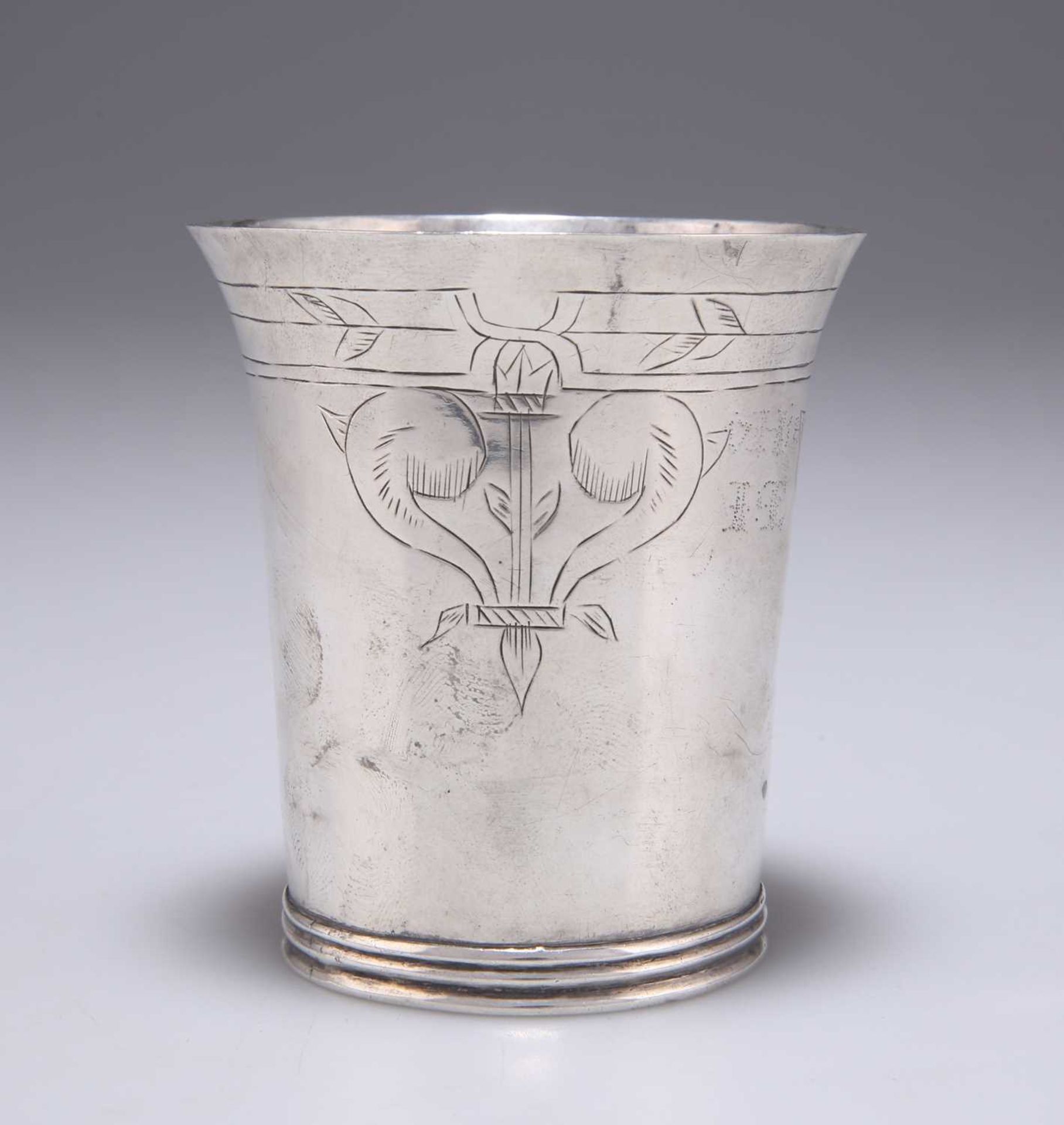 A CHARLES II SILVER BEAKER