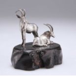 PATRICK MAVROS: SABLE BUCK PAIR, A STERLING SILVER SCULPTURE