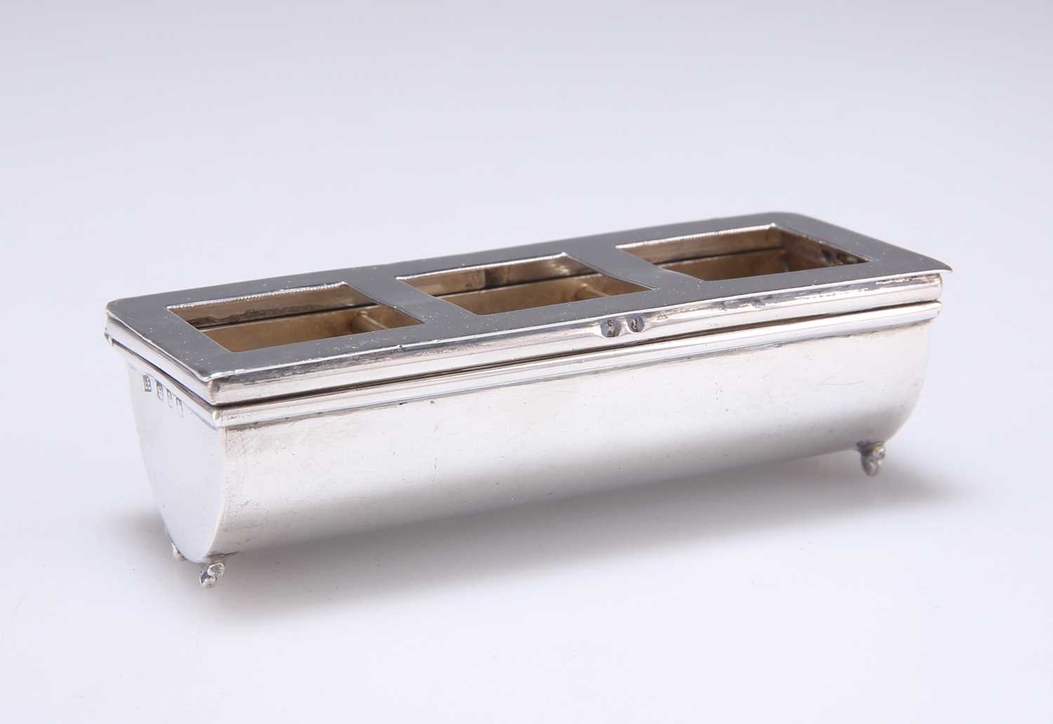 A VICTORIAN SILVER STAMP BOX