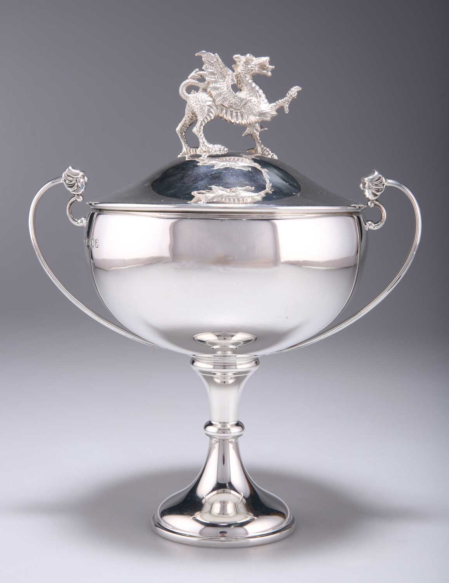 AN ELIZABETH II SILVER SHOOTING TROPHY CUP AND COVER - Image 2 of 3