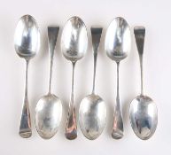 A SET OF SIX GEORGE V SILVER DESSERT SPOONS