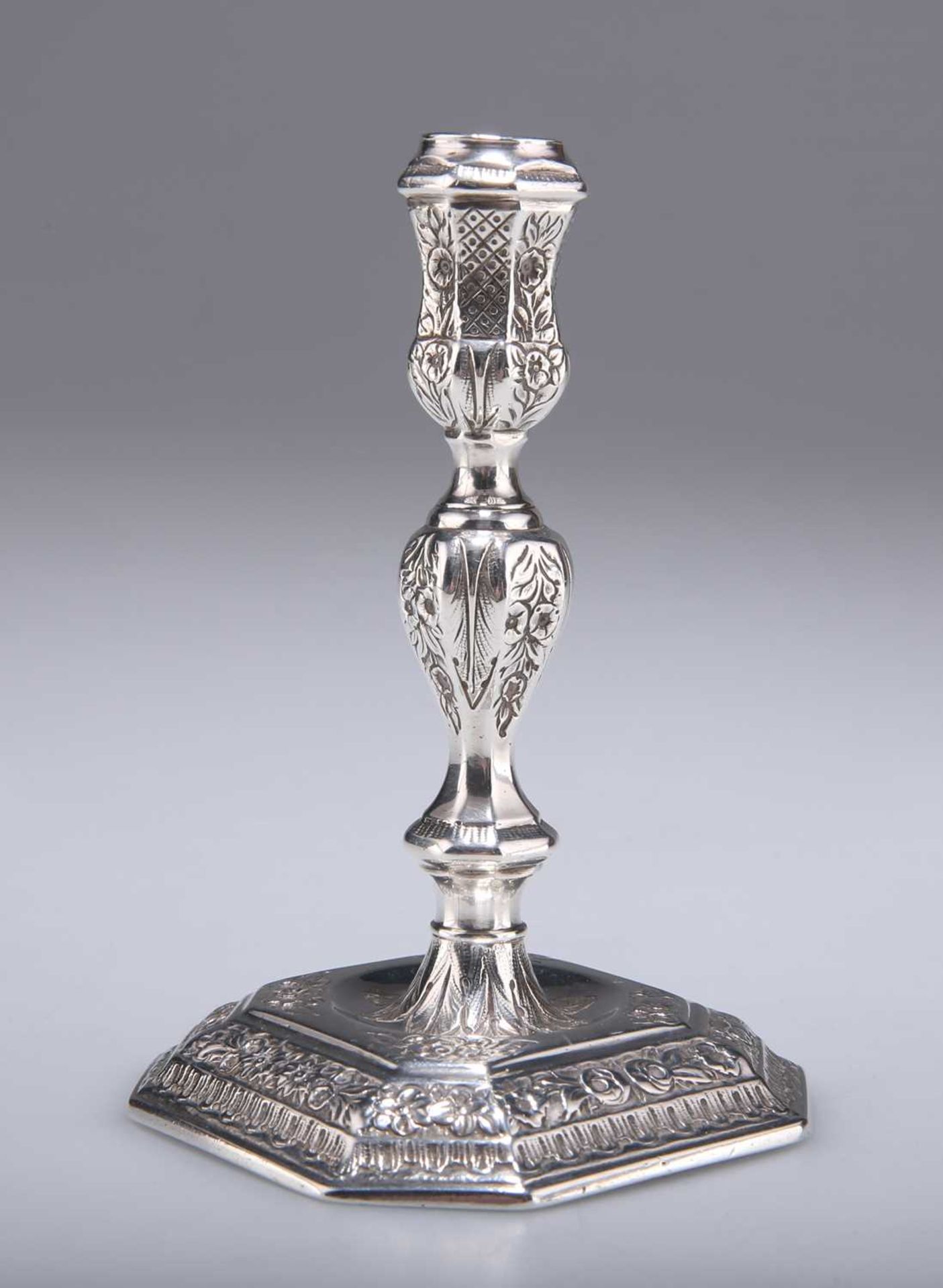 A GEORGE I BRITANNIA STANDARD SILVER TAPERSTICK - Image 2 of 3