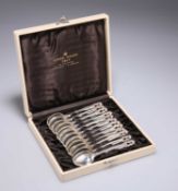 JOHAN ROHDE FOR GEORG JENSEN: A SET OF TWELVE ACORN PATTERN STERLING SILVER TEASPOONS