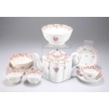 AN EARLY 19TH CENTURY NEW HALL PORCELAIN TEA SERVICE