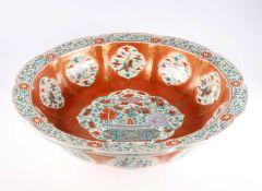 A CHINESE LARGE FAMILLE VERTE BASIN, POSSIBLY FOR THE JAPANESE MARKET