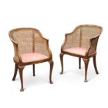 A PAIR OF EARLY 20TH CENTURY CHINOISERIE BERGÈRE ARMCHAIRS