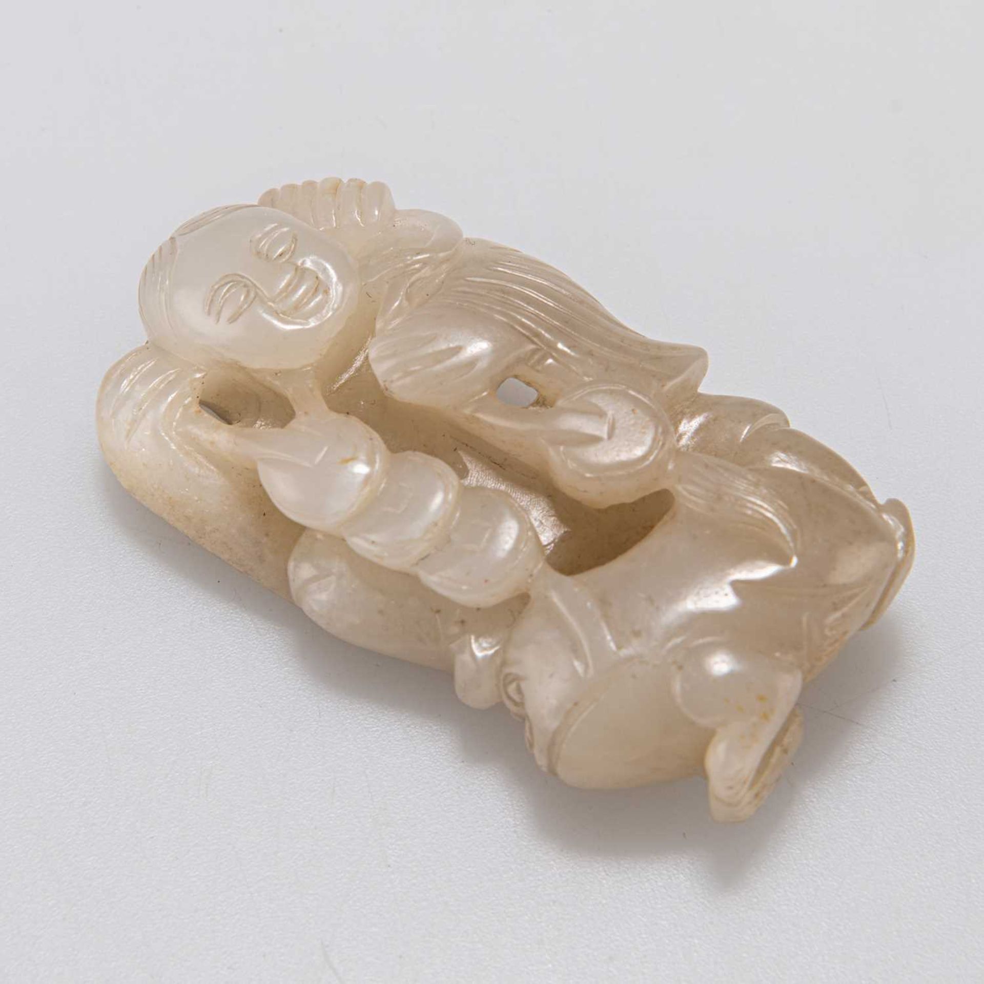 A CHINESE JADE GROUP OF LIU HAI AND THE THREE-LEGGED TOAD