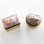 TWO 18TH CENTURY ENAMEL BOXES