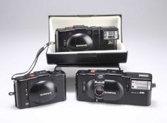 A SELECTION OF OLYMPUS 35MM COMPACT CAMERAS