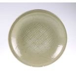 A CHINESE LARGE CELADON CHARGER