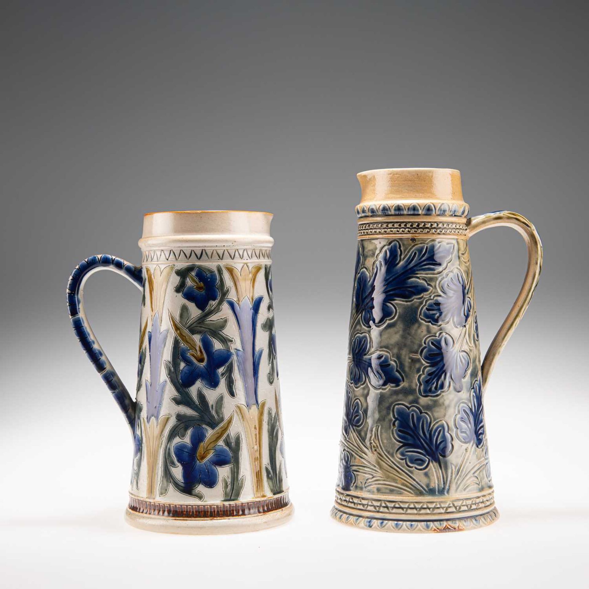 ARTHUR B. BARLOW FOR DOULTON LAMBETH, TWO LATE 19TH CENTURY STONEWARE JUGS