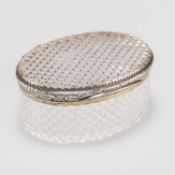 A 19TH CENTURY FRENCH SILVER-MOUNTED ROCK CRYSTAL BOX
