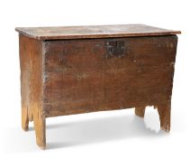 A 17TH CENTURY SMALL SIX-PLANK CHEST