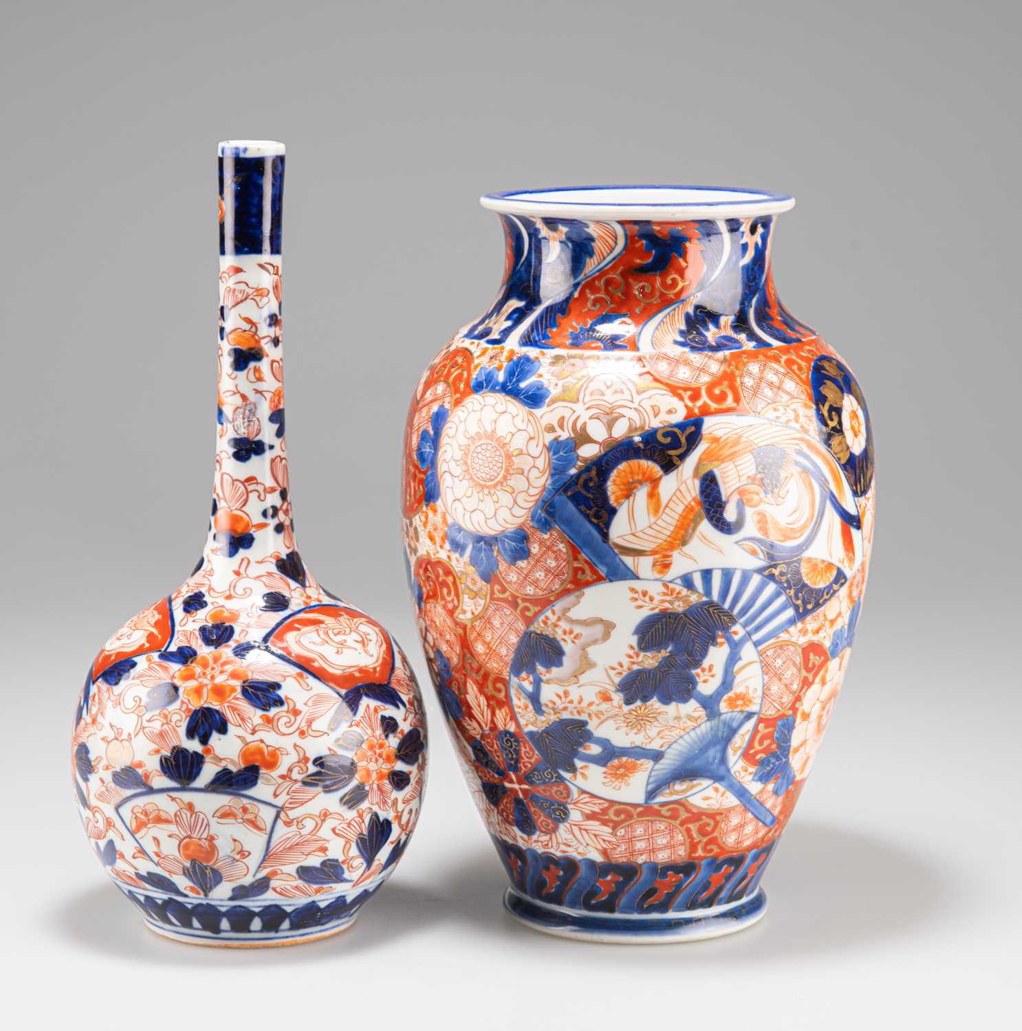 TWO JAPANESE IMARI VASES, LATE 19TH/EARLY 20TH CENTURY