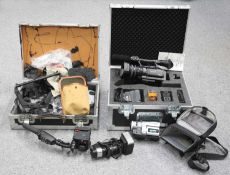 A SONY HDV 1080i MINI DV CAMCORDER AND OTHER CAMCORDER EQUIPMENT