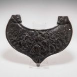 A 19TH CENTURY CAST METAL GORGET IN THE 17TH CENTURY STYLE