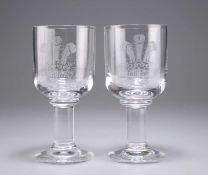 A PAIR OF DARTINGTON LIMITED EDITION GOBLETS