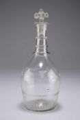 AN IRISH GLASS DECANTER, PROBABLY CORK, CIRCA 1810