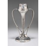 ARCHIBALD KNOX (1864-1933) FOR LIBERTY & CO, A TUDRIC PEWTER TULIP VASE