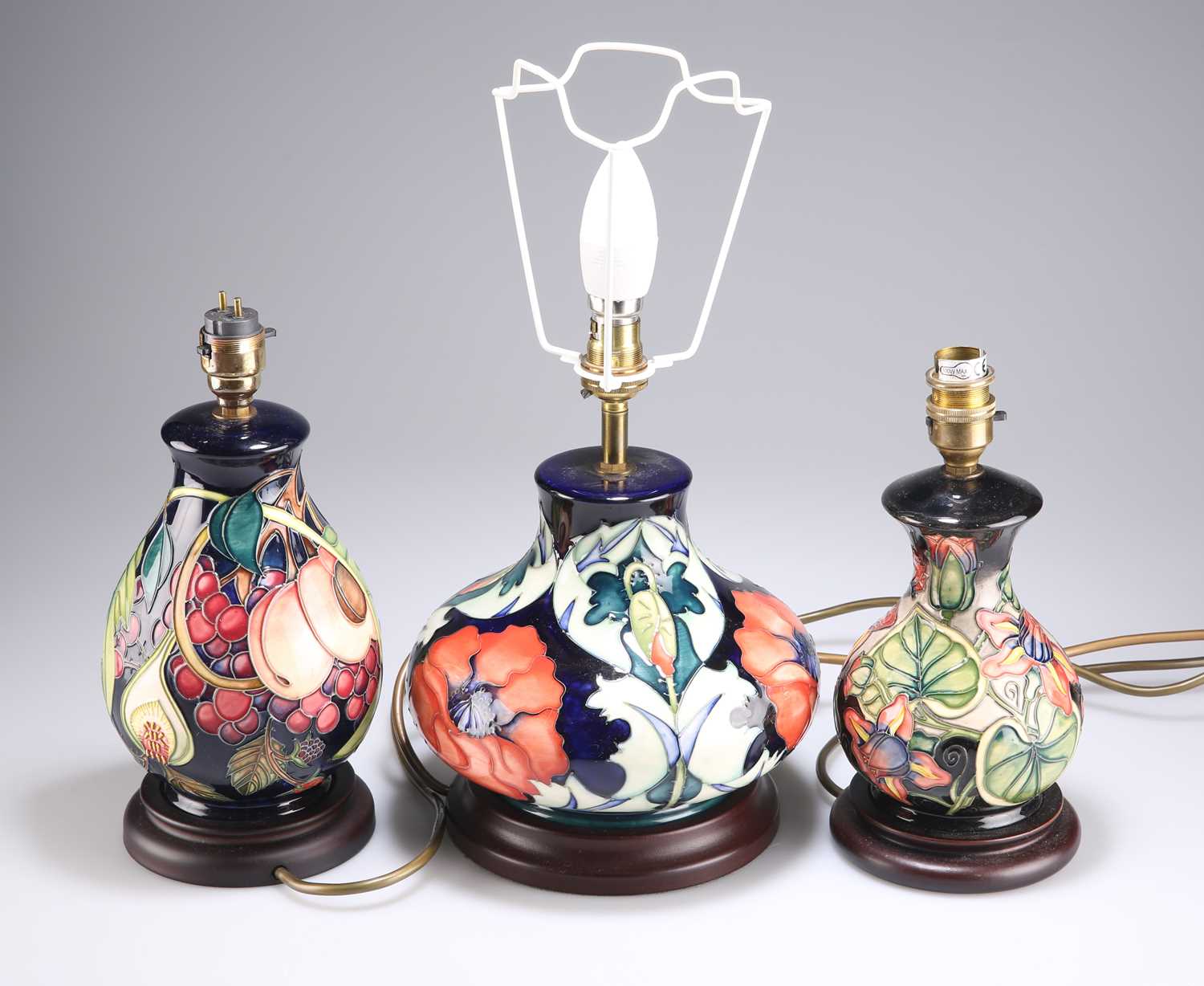 THREE MODERN MOORCROFT POTTERY TABLE LAMPS - Image 2 of 2
