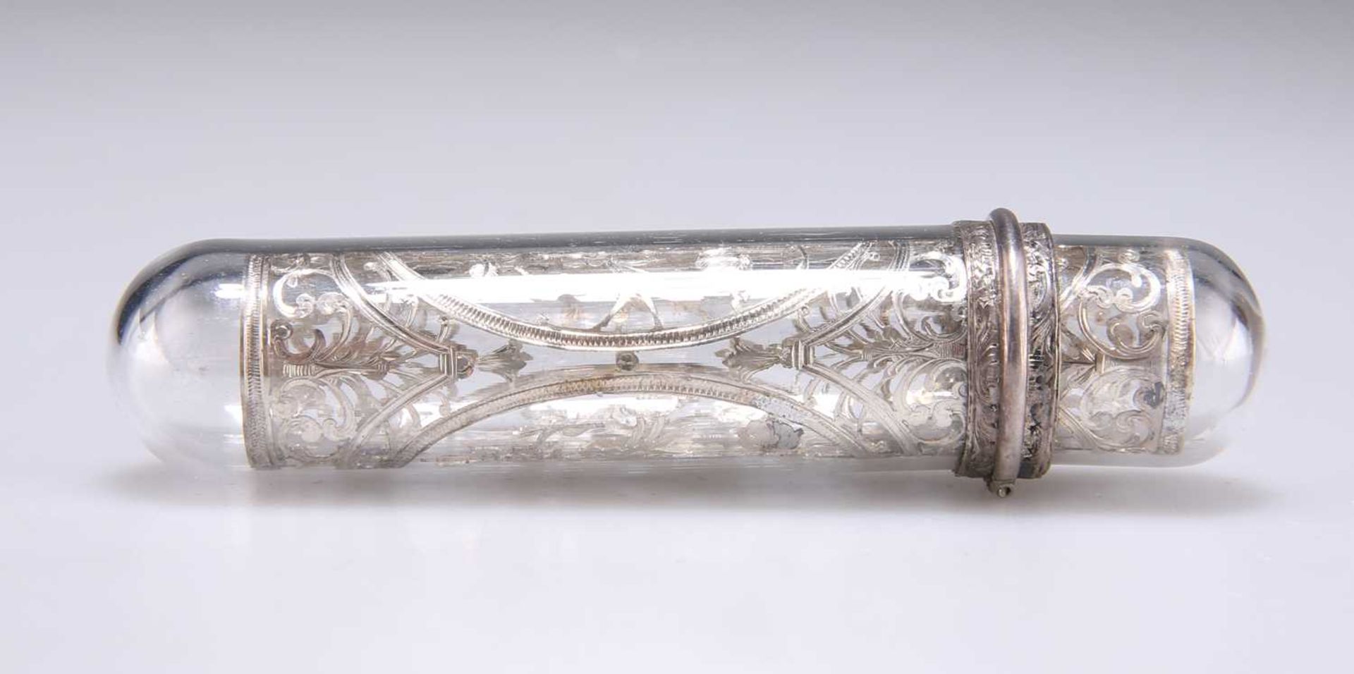 A MID-19TH CENTURY FRENCH SILVER-MOUNTED GLASS BOTTLE, CIRCA 1850 - Image 2 of 2