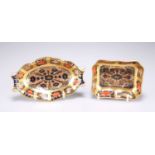 TWO ROYAL CROWN DERBY IMARI TRINKET DISHES