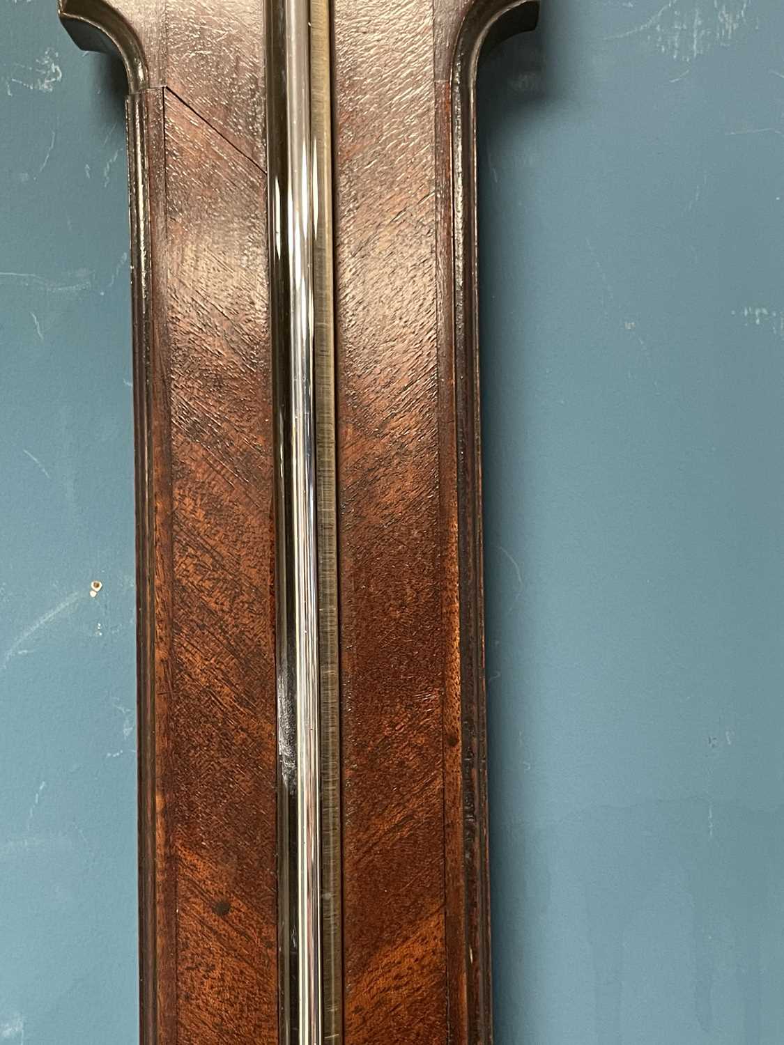 A GEORGE III FEATHERED MAHOGANY STICK BAROMETER, BY MORGAN, LONDON, CIRCA 1770 - Image 5 of 9