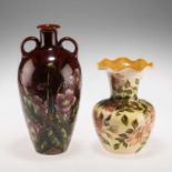 TWO LINTHORPE ART POTTERY VASES