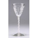 JACOBITE INTEREST: AN ENGRAVED WINE GLASS