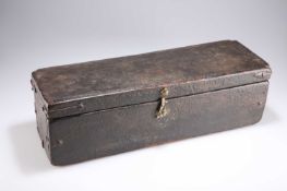 AN 18TH CENTURY PAINTED PINE BOX, POSSIBLY FOR A SCROLL