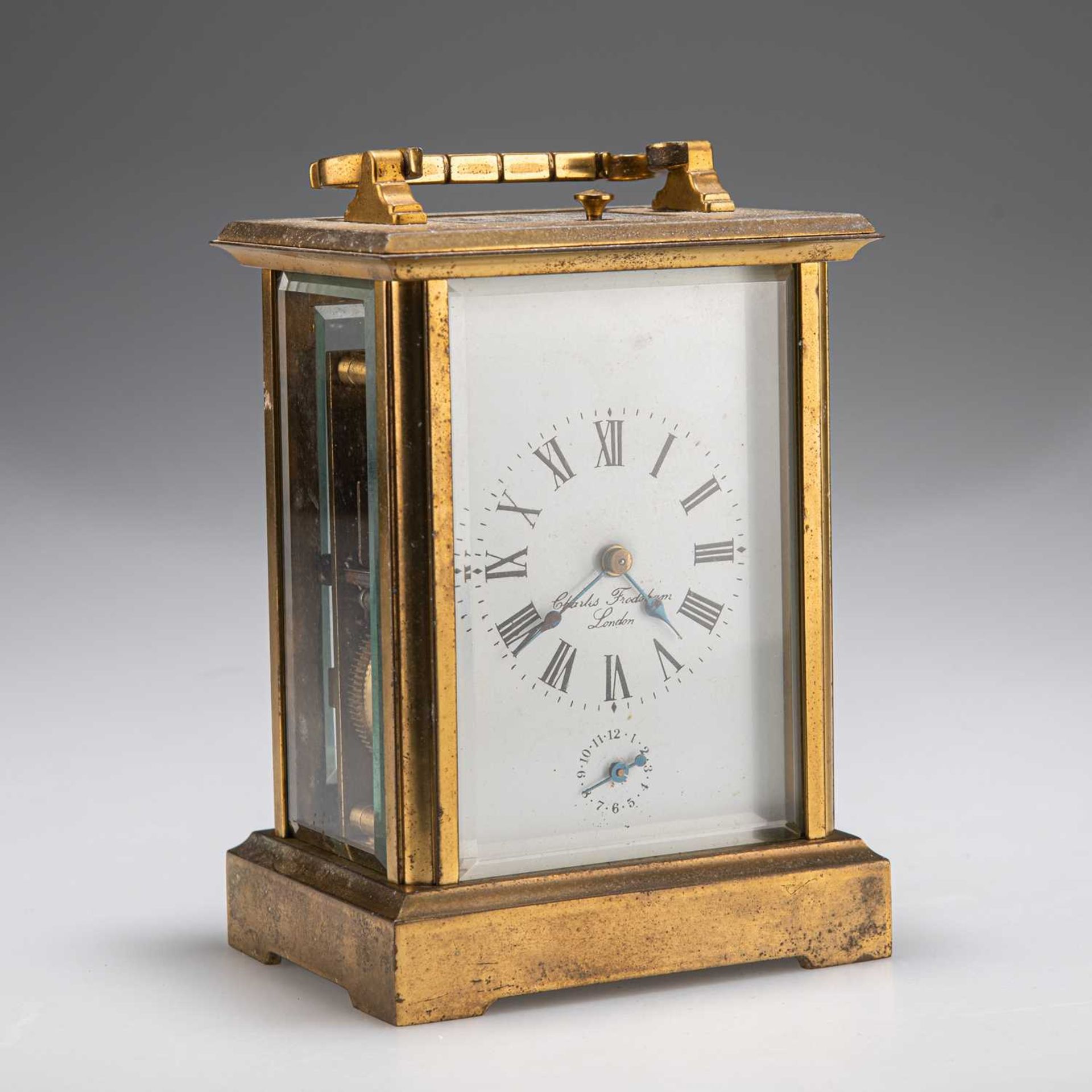 A BRASS-CASED REPEATER CARRIAGE CLOCK, SIGNED CHARLES FRODSHAM, LONDON