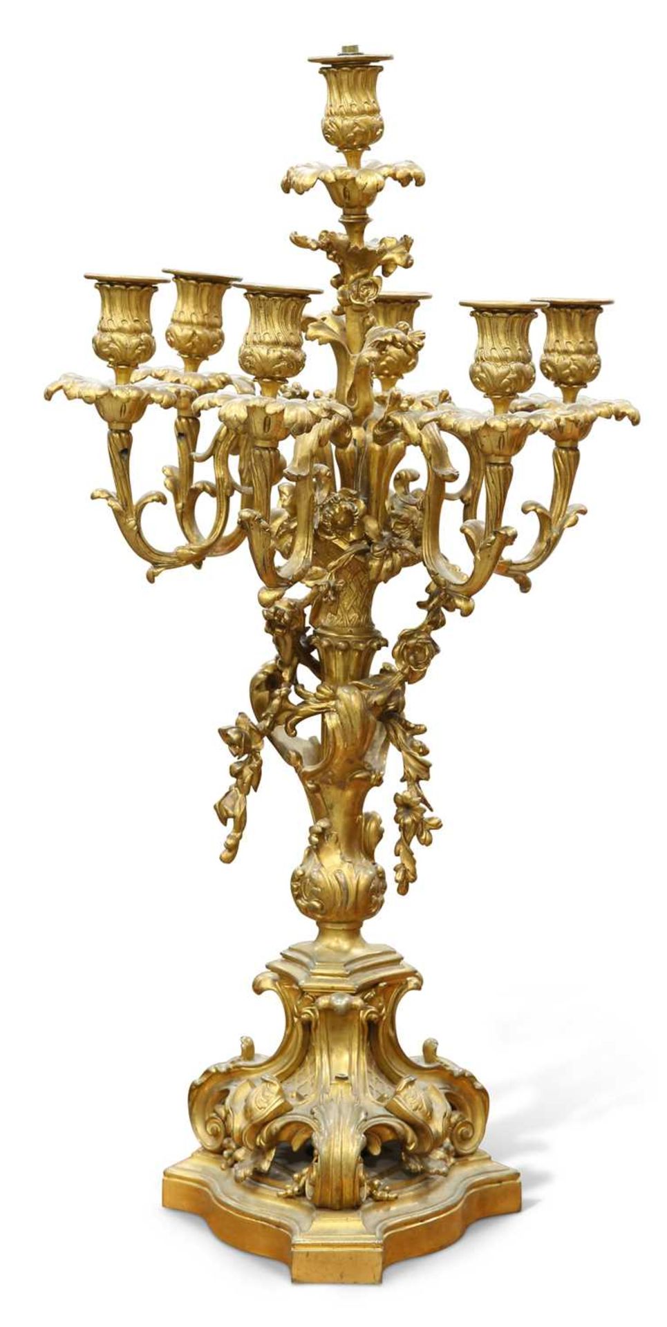 A FRENCH ORMOLU SEVEN-LIGHT CANDELABRA, 19TH CENTURY - Bild 2 aus 2