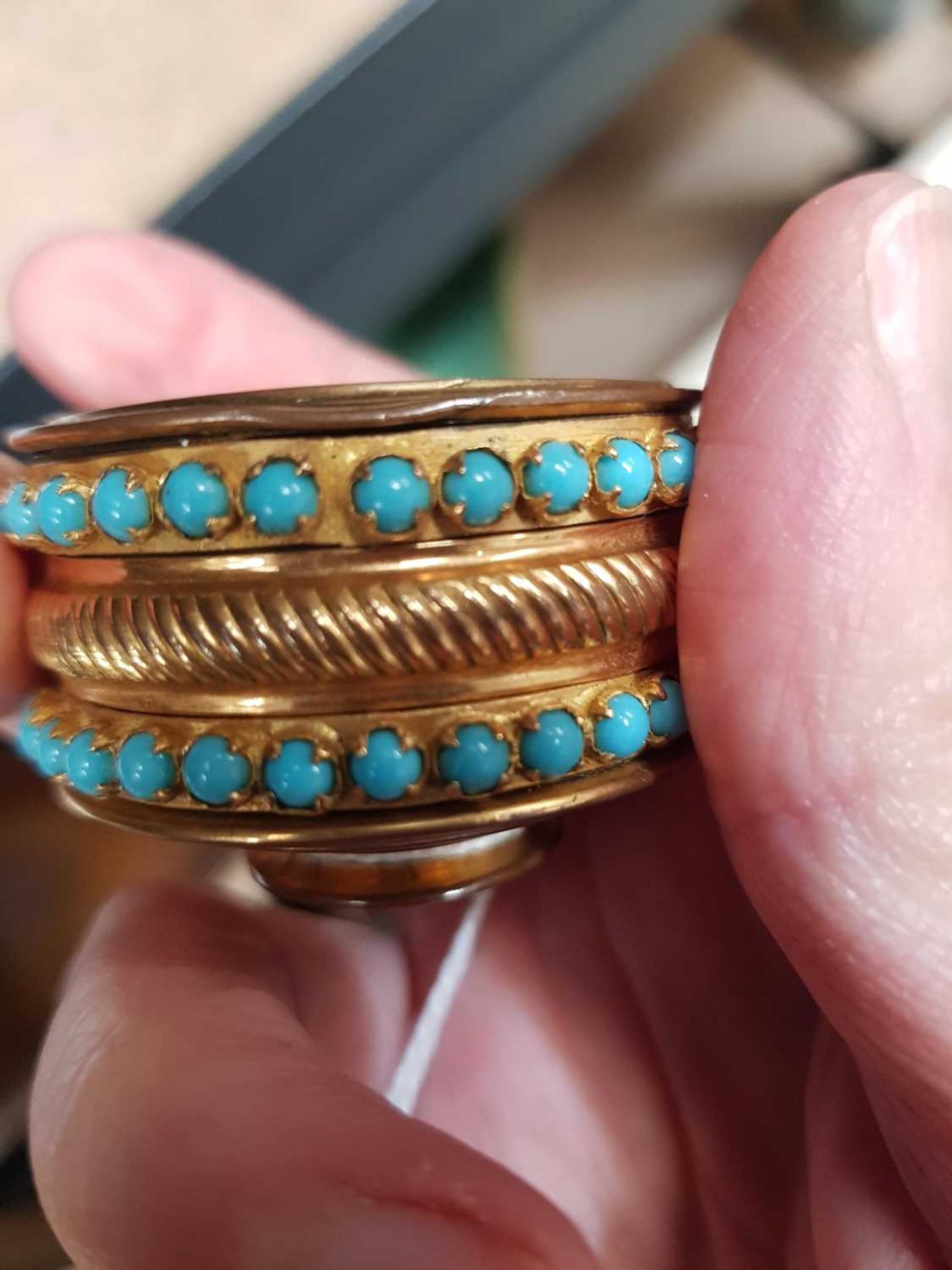 A VICTORIAN TURQUOISE-SET MONOCLE - Bild 2 aus 2