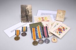 A FIRST WORLD PAIR AND TRIO, INCLUDING A MILITARY MEDAL FOR BRAVERY IN THE FIELD