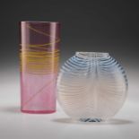 BERTIL VALLIEN FOR KOSTA BODA, TWO ART GLASS VASES