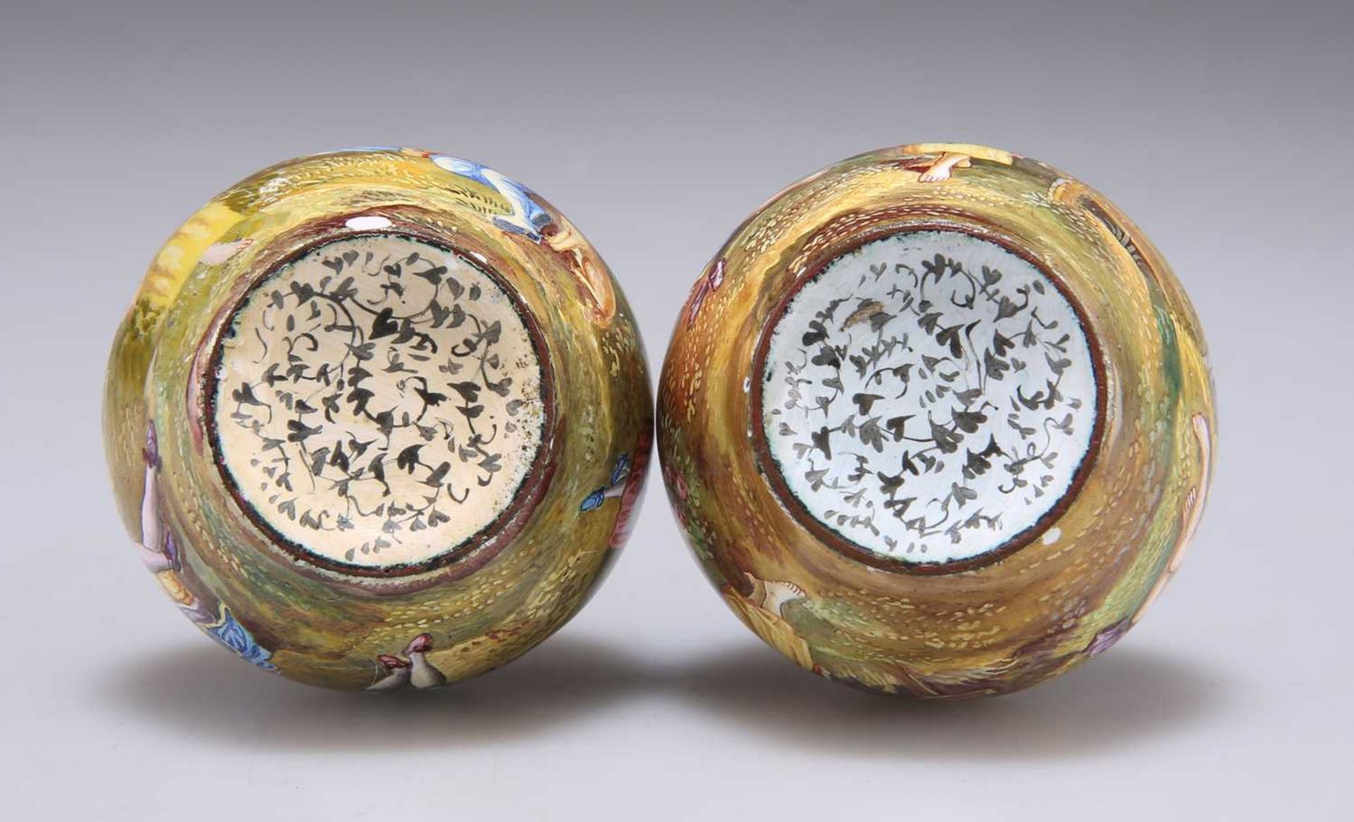 A SMALL PAIR OF VIENNESE ENAMEL VASES, CIRCA 1875 - Image 3 of 3