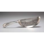 ARCHIBALD KNOX (1864-1933) FOR LIBERTY & CO, A TUDRIC PEWTER CRUMB SCOOP