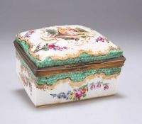 A MEISSEN GILT METAL-MOUNTED SNUFF BOX, CIRCA 1770